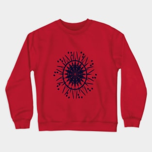 Flower of life dark blue mandala design Crewneck Sweatshirt